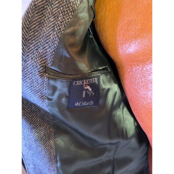 Vintage Cricketeer Dillards 100% Wool 2 Button Sport Coat Gray Blazer USA - Picture 2 of 10